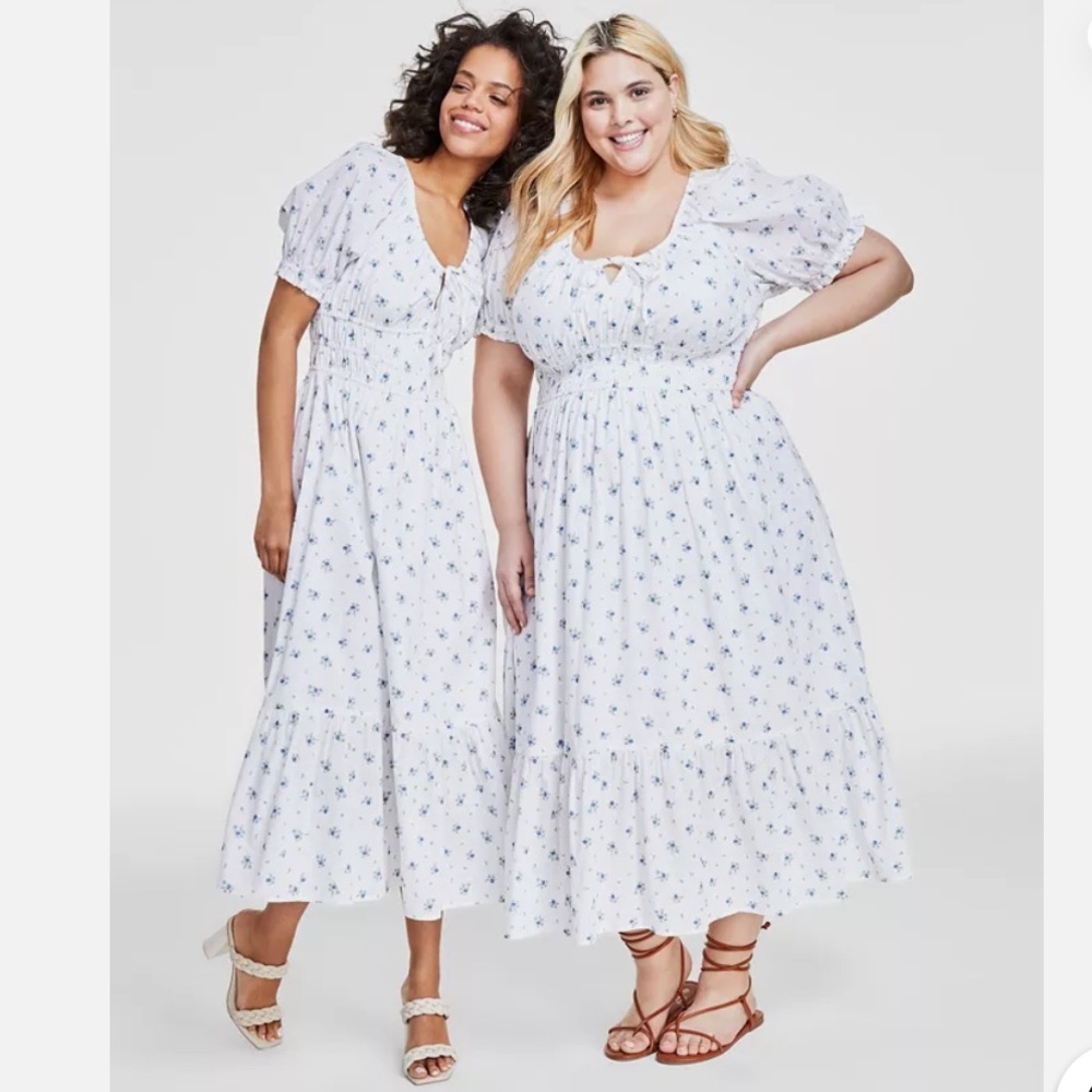 Floral White Maxi Dress - Picture 3 of 6